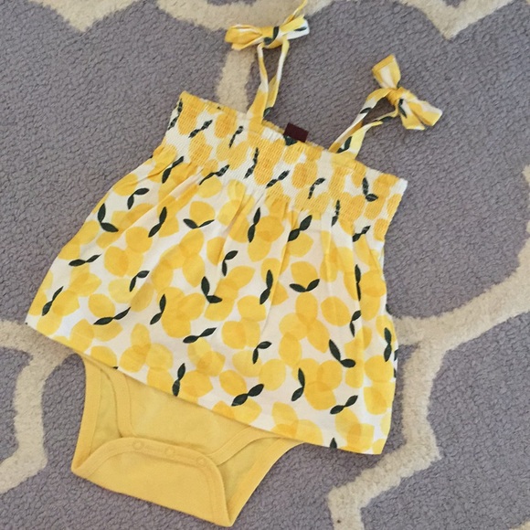 lemon romper baby girl
